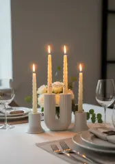 Popüler Üçlü Şamdan Seti