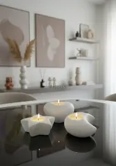 Üçlü Tealight Set Kalp Ay Yıldız
