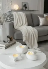 Üçlü Tealight Set Kalp Ay Yıldız