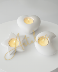 Kalp Ay Yıldız - 3'lü Tealight Set