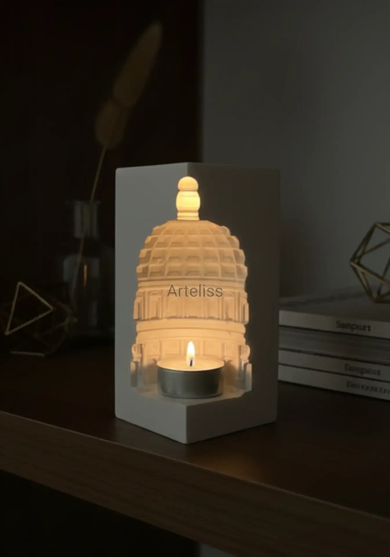 Roma Tapınağı Dekoratif Tealight Işık Kubbesi