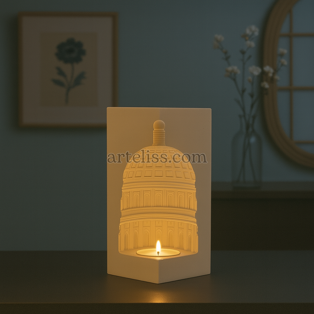 Roma Tapınağı Dekoratif Tealight Işık Kubbesi