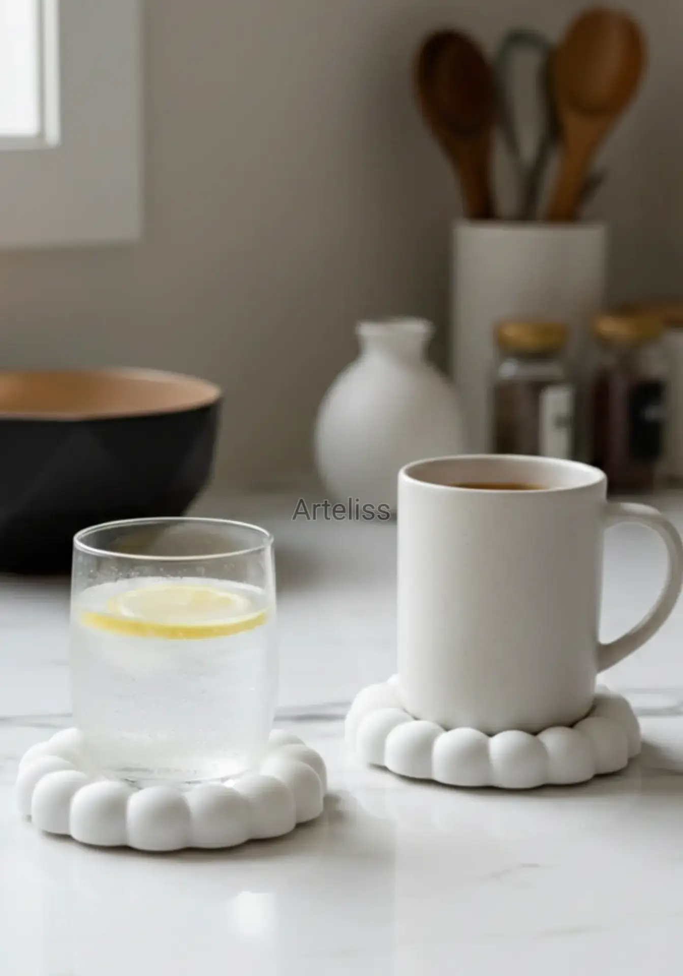 Big Bubble İkili Yuvarlak Obje Dekoratif Tabak