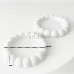 Big Bubble İkili Yuvarlak Obje Dekoratif Tabak