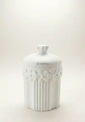 Çiçekli Organizer Dekoratif Kapaklı Kavanoz Obje