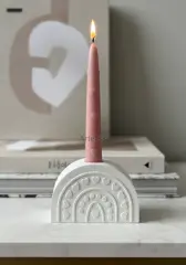 Kalp Desenli Dekoratif Şamdan