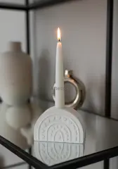 Kalp Desenli Dekoratif Şamdan