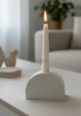 Kalp Desenli Dekoratif Şamdan