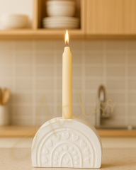 Romantik Kalp Desenli Minimal Şamdan