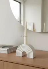 Gökkuşağı Desenli Dekoratif Şamdan