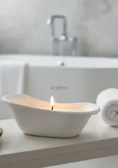Küvet Tasarım Dekoratif Kokulu Mum Banyo Dekoru