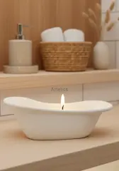 Küvet Tasarım Dekoratif Kokulu Mum Banyo Dekoru