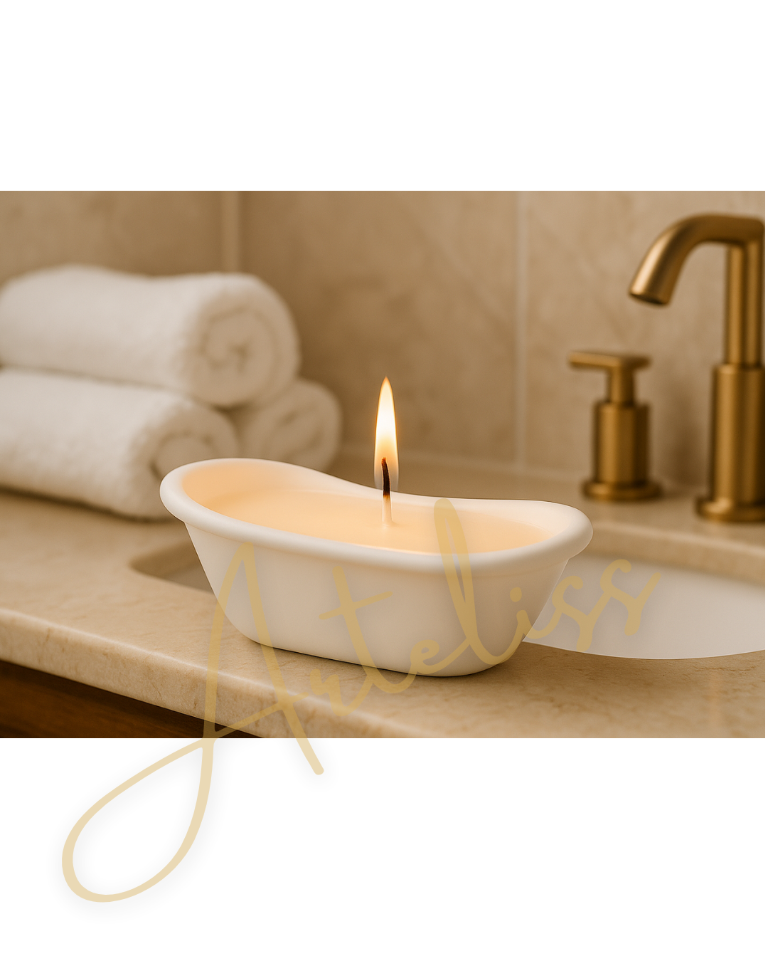 Küvet Tasarım Dekoratif Mum Banyo Dekorasyonu