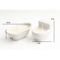 Dekoratif 2'li Banyo Mum Seti Banyo Dekorasyonu