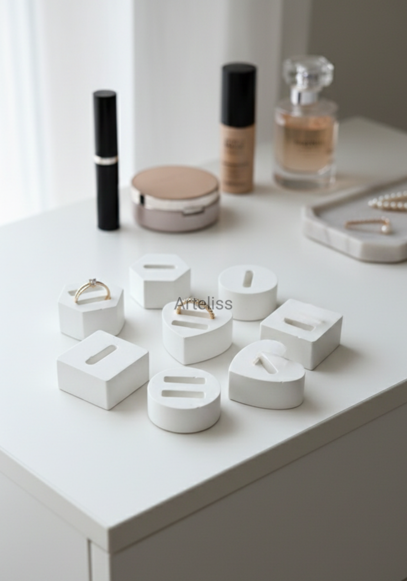 Dekoratif Yüzük Takı Standı 8 Parçalı Set