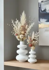 İkili Spiral Dekoratif Vazo Seti