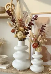 İkili Spiral Dekoratif Vazo Seti