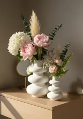 İkili Spiral Dekoratif Vazo Seti