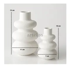 İkili Spiral Dekoratif Vazo Seti