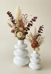 İkili Spiral Dekoratif Vazo Seti