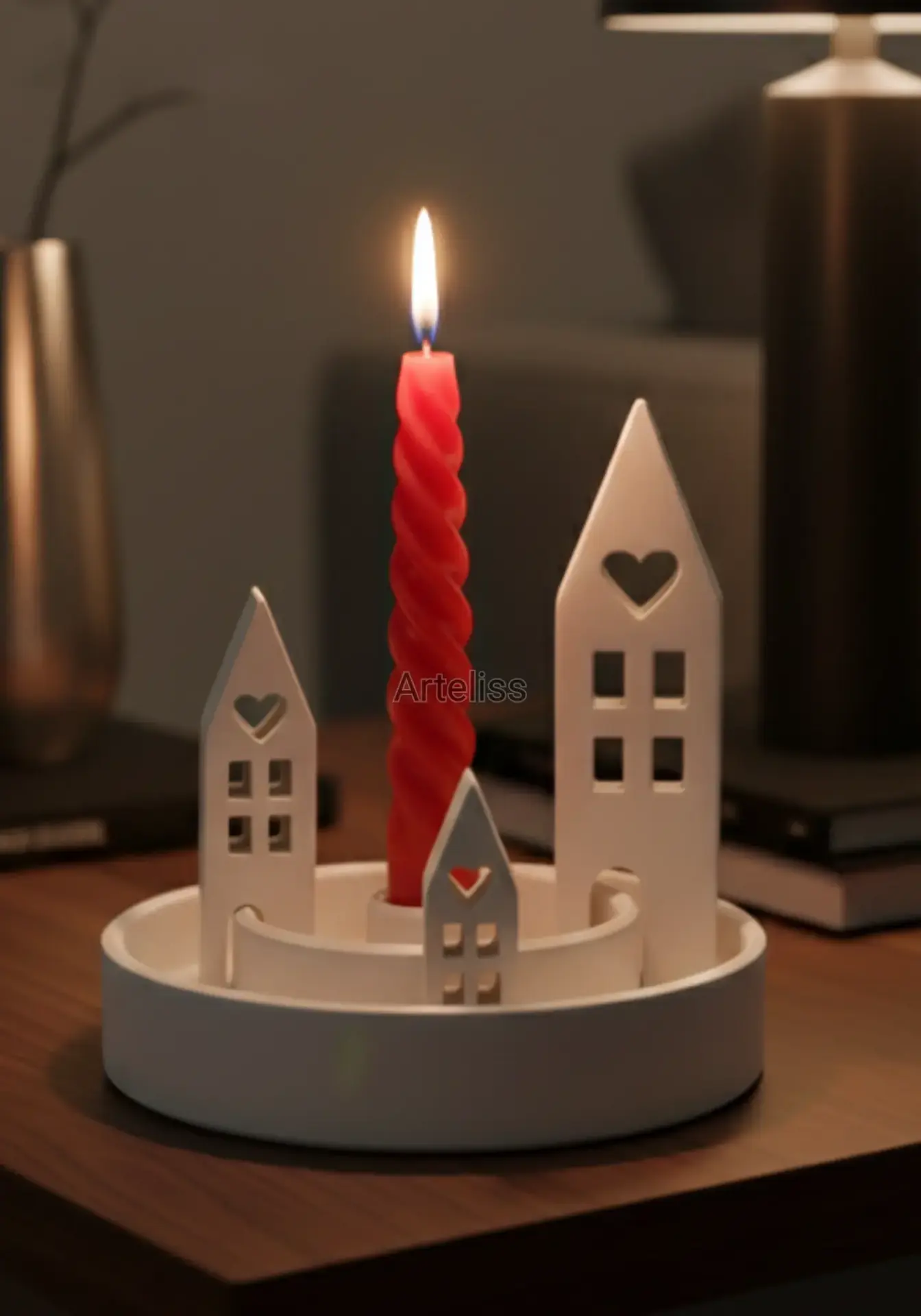 Dekoratif Işık Ev Şamdan Standı