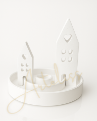 Dekoratif Ev Temalı Şamdan/Tealight Standı