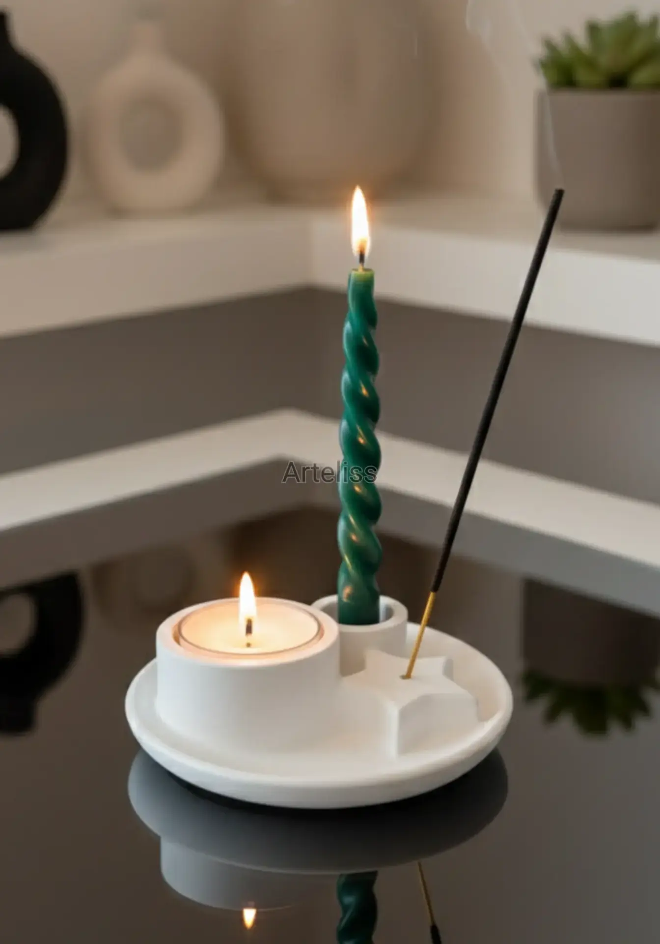 Dekoratif Tütsülük ve Mum Standı
