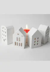 Dörtlü Tealight Dekoratif Işık Evi