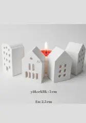 Dörtlü Tealight Dekoratif Işık Evi
