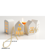 Avrupa Tarzı 4'lü Tealight Dekoratif Işık Evi
