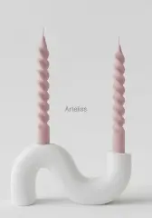 Dekoratif Çift Kollu Sarmal Şamdan