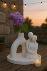 Dekoratif Yuvarlak Tepsili Romantik Set