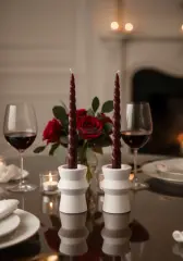 Roma Sütunu İkili Şamdan Mumluk Seti