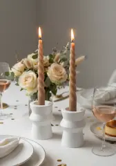 Roma Sütunu İkili Şamdan Mumluk Seti