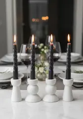 Avrupa Tasarım Mumluk Dörtlü Şamdan Seti