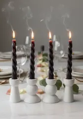 Avrupa Tasarım Mumluk Dörtlü Şamdan Seti