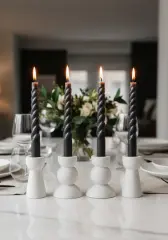 Avrupa Tasarım Mumluk Dörtlü Şamdan Seti