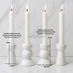 Avrupa Tasarım Mumluk Dörtlü Şamdan Seti