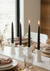 Roma Sütunu Mumluk Dörtlü Şamdan Seti