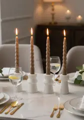 Roma Sütunu Mumluk Dörtlü Şamdan Seti