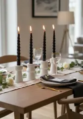 Roma Sütunu Mumluk Dörtlü Şamdan Seti