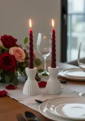 Prenses Mumluk İkili Şamdan Set