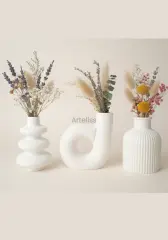 Üçlü Pinterest Pampas Vazo Seti