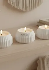 Minimal Üçlü Tealight Set