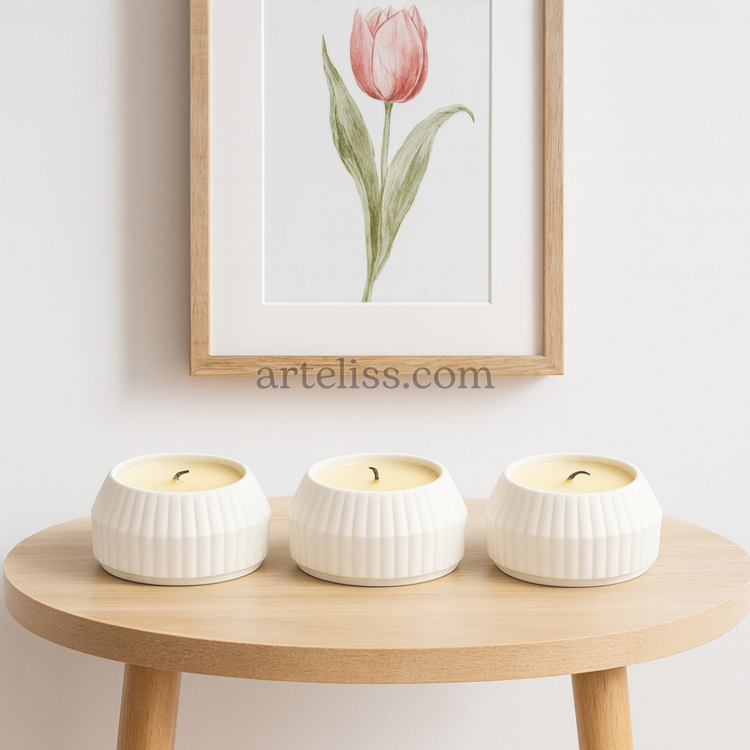 Minimal Üçlü Tealight Set