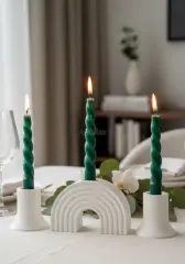 Gökkuşağı ve Mini Mumluk Üçlü Şamdan Set