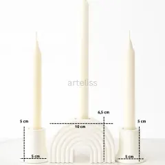 Gökkuşağı ve Mini Mumluk Üçlü Şamdan Set