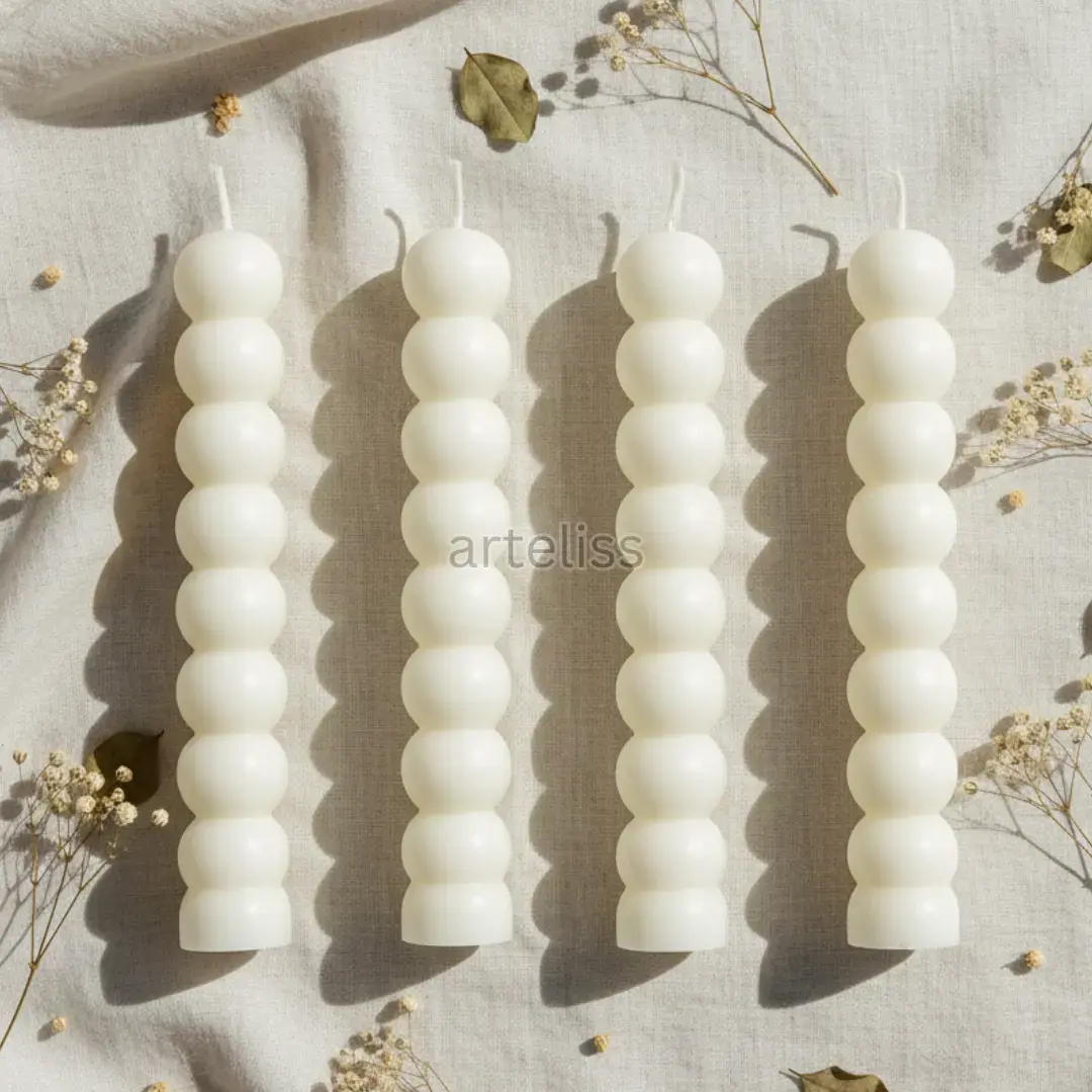 Dörtlü Bubble Şamdan Mumu